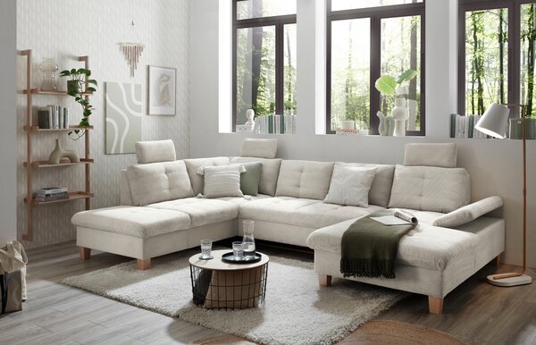 SEDACÍ SOUPRAVA, textil, béžová MID.YOU - Sedací soupravy, Online Only