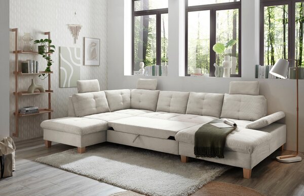 SEDACÍ SOUPRAVA, textil, béžová MID.YOU - Sedací soupravy, Online Only