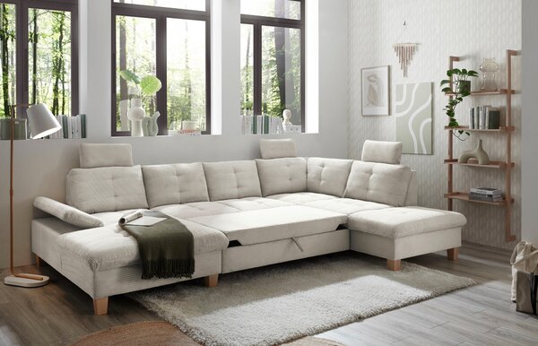 SEDACÍ SOUPRAVA, textil, béžová MID.YOU - Sedací soupravy, Online Only