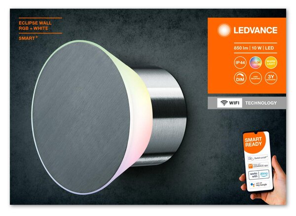 LEDVANCE SMART+ Wifi Eclipse Wall venkovní nástěnné svítidlo RGB + W 4058075763289