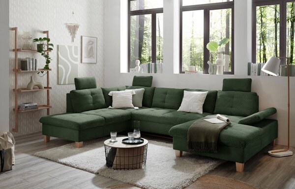 SEDACÍ SOUPRAVA, textil, tmavě zelená MID.YOU - Sedací soupravy, Online Only