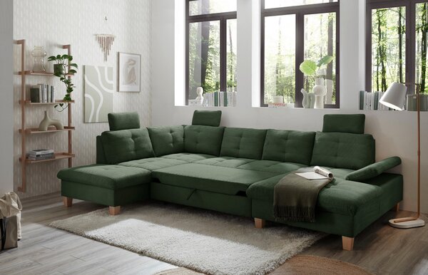 SEDACÍ SOUPRAVA, textil, tmavě zelená MID.YOU - Sedací soupravy, Online Only
