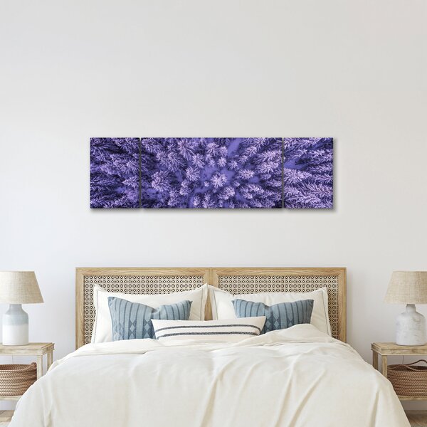 Obraz zasněžených stromů (170x50 cm)