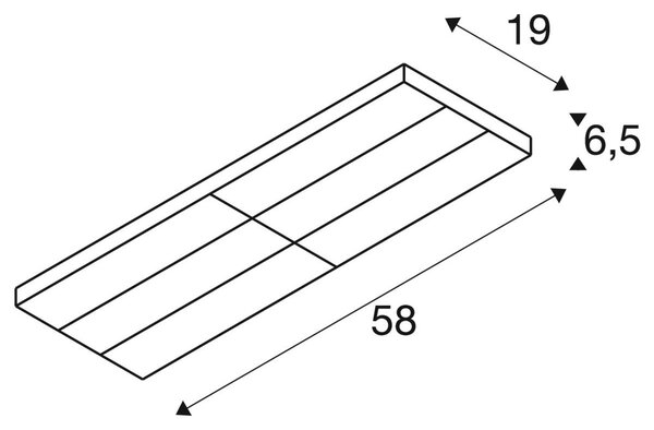 LA 1009151 SIGHT PANEL 3~ Spot, DALI, obdélníkový, 3000 K, 65 W, 70°, bílý - BIG WHITE (SLV)
