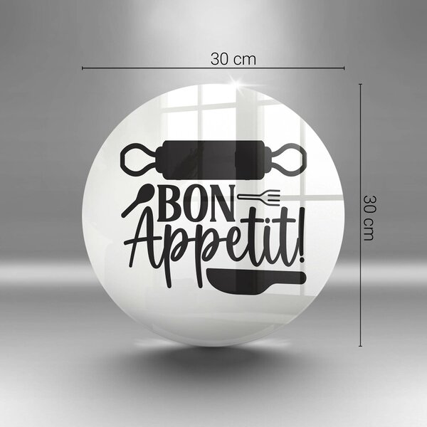 Skleněné krájecí prkénko Bon appetit nápis