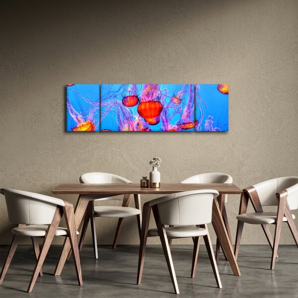 Obraz medúz v moři (170x50 cm)