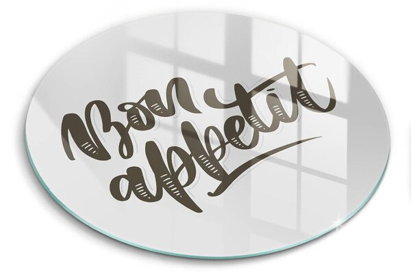 Skleněné krájecí prkénko Bon appetit nápis