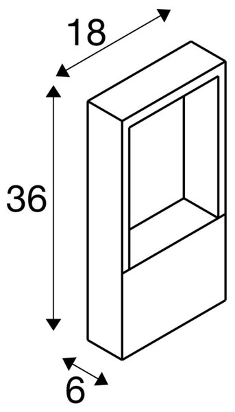 LA 1010104 FLATT II 36 volně stojící svítidlo, PHASE, 2700 K, IP65, čtvercové, černá - BIG WHITE (SLV)
