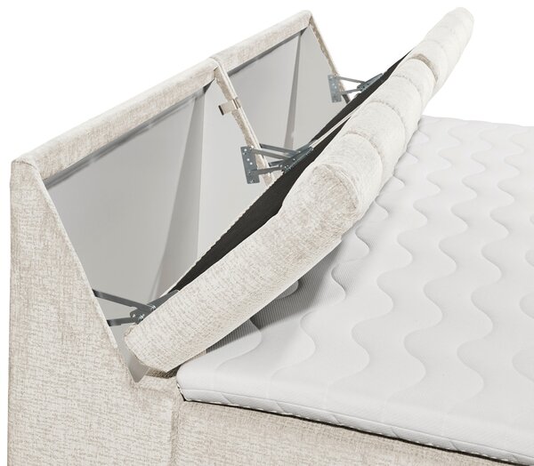 POSTEL BOXSPRING, 240/200 cm, krémová MID.YOU - Manželské postele, Online Only