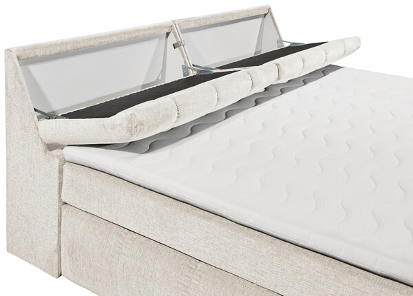 POSTEL BOXSPRING, 240/200 cm, krémová MID.YOU - Manželské postele, Online Only