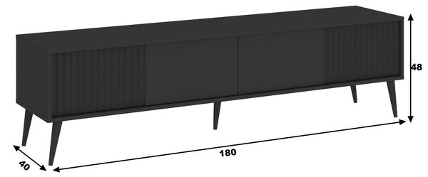 Široký stolek pod TV JEWETT - antracitový