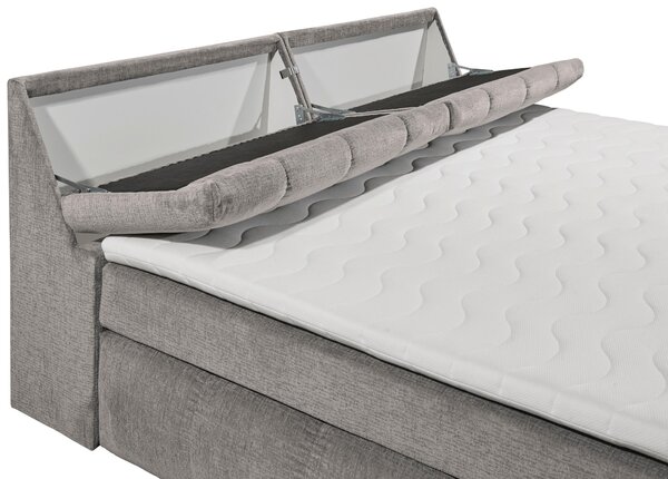 POSTEL BOXSPRING, 240/200 cm, šedavě hnědá MID.YOU - Manželské postele, Online Only