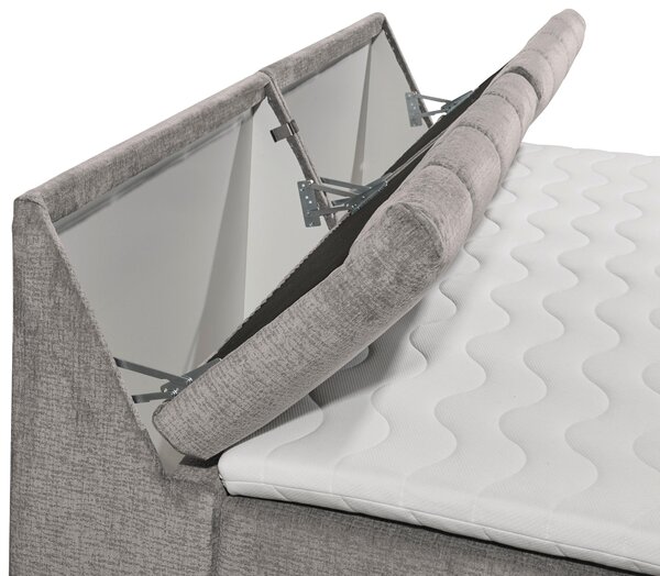 POSTEL BOXSPRING, 240/200 cm, šedavě hnědá MID.YOU - Manželské postele, Online Only