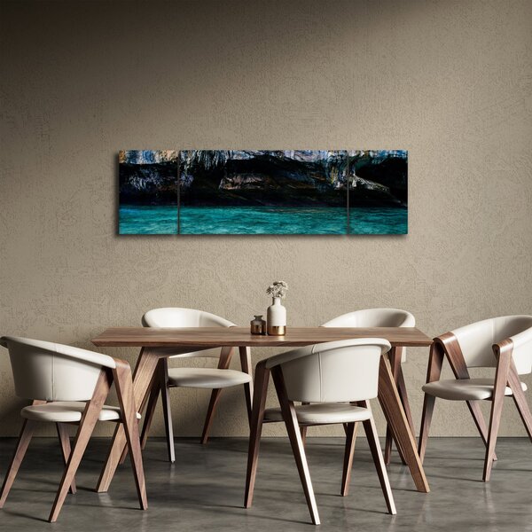 Obraz vody a skal (170x50 cm)