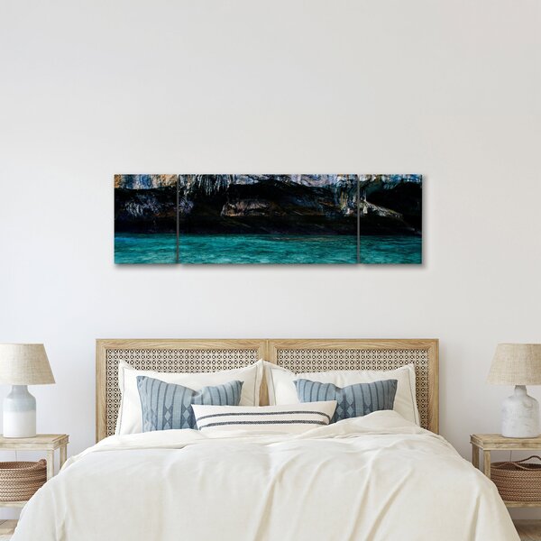 Obraz vody a skal (170x50 cm)