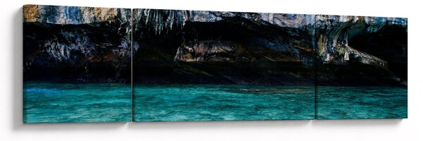 Obraz vody a skal (170x50 cm)