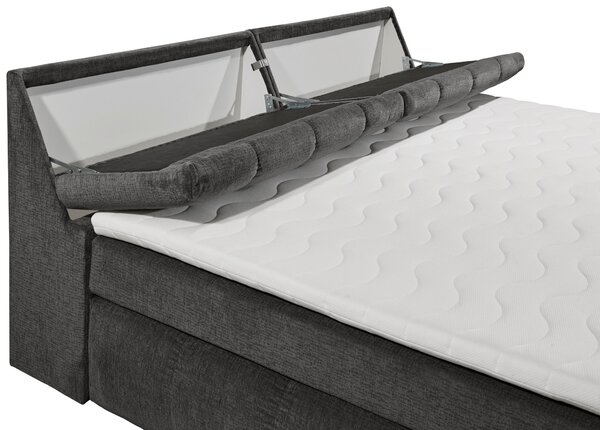 POSTEL BOXSPRING, 240/200 cm, šedá MID.YOU - Manželské postele, Online Only