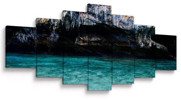 Obraz vody a skal (210x100 cm)