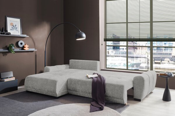 ROHOVÁ ROZKLÁDACÍ POHOVKA, textil, barvy stříbra Livetastic - Online Only sedačky, Online Only