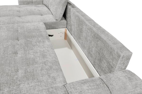 ROHOVÁ ROZKLÁDACÍ POHOVKA, textil, barvy stříbra Livetastic - Online Only sedačky, Online Only