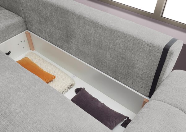 ROHOVÁ ROZKLÁDACÍ POHOVKA, textil, barvy stříbra Livetastic - Online Only sedačky, Online Only