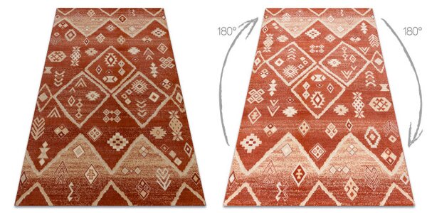 Koberec LEGEND 468 15 GB300 OSTA - Boho, exkluzivní červený / béžový