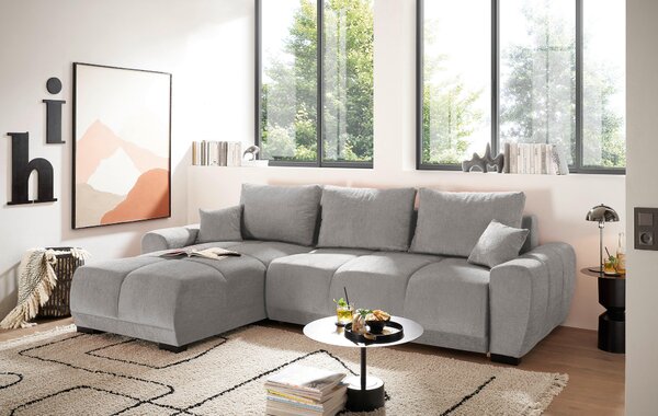 ROHOVÁ ROZKLÁDACÍ POHOVKA, textil, barvy stříbra Livetastic - Online Only sedačky, Online Only