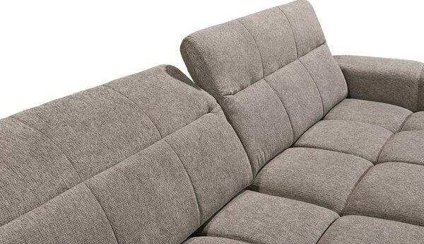ROHOVÁ SEDAČKA, textil, šedohnědá Livetastic - Sedací soupravy, Online Only