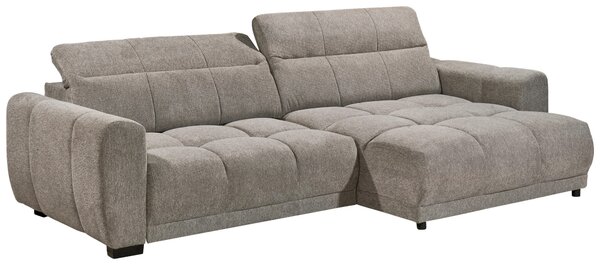ROHOVÁ SEDAČKA, textil, šedohnědá Livetastic - Sedací soupravy, Online Only