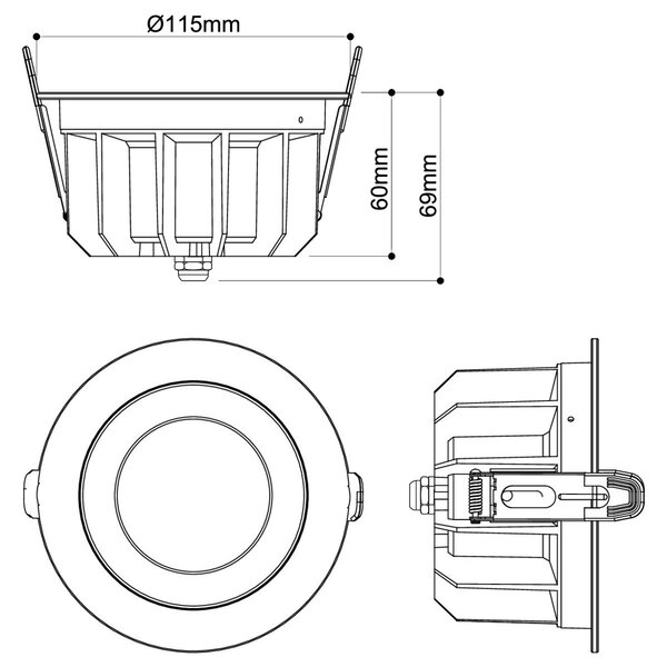 LA 1010761 DOWNLIGHT P 115 18 WM 840 60 ML WH IP54 - BIG WHITE (SLV)