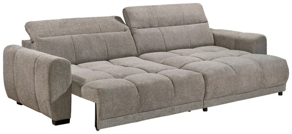ROHOVÁ SEDAČKA, textil, šedohnědá Livetastic - Sedací soupravy, Online Only
