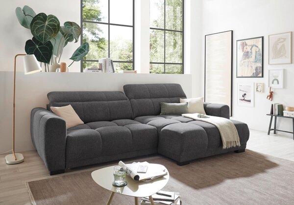 ROHOVÁ SEDAČKA, textil, antracitová Livetastic - Sedací soupravy, Online Only