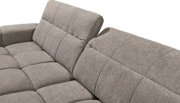 ROHOVÁ SEDAČKA, textil, šedohnědá Livetastic - Sedací soupravy, Online Only