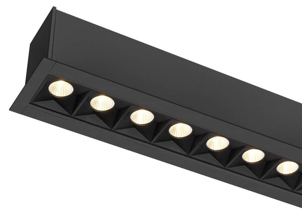 LA 1010522 GLENOS® PRO Stropní vestavné svítidlo, 1, 2 m, DALI, UGR19, 3000K, 75°, IP20, černé - BIG WHITE (SLV)
