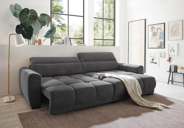 ROHOVÁ SEDAČKA, textil, antracitová Livetastic - Sedací soupravy, Online Only