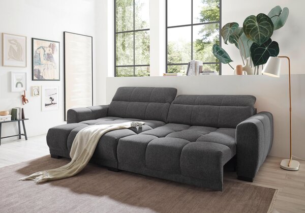 ROHOVÁ SEDAČKA, textil, antracitová Livetastic - Sedací soupravy, Online Only