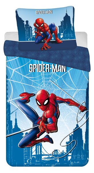 Jerry Fabrics Bavlněné povlečení 140x200 + 70x90 cm - Spider-man "Blue 04"