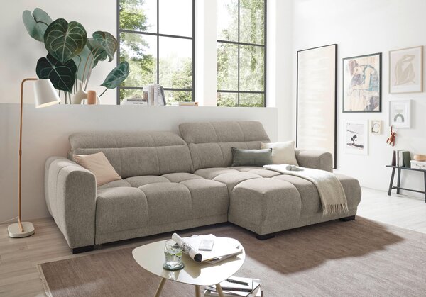 ROHOVÁ SEDAČKA, textil, pískové barvy Livetastic - Sedací soupravy, Online Only