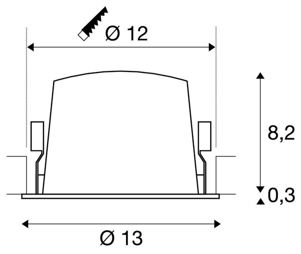 LA 1009805 NUMINOS® L Stropní vestavné svítidlo, 4000 K, 40°, IP20, kulaté, bílé - BIG WHITE (SLV)
