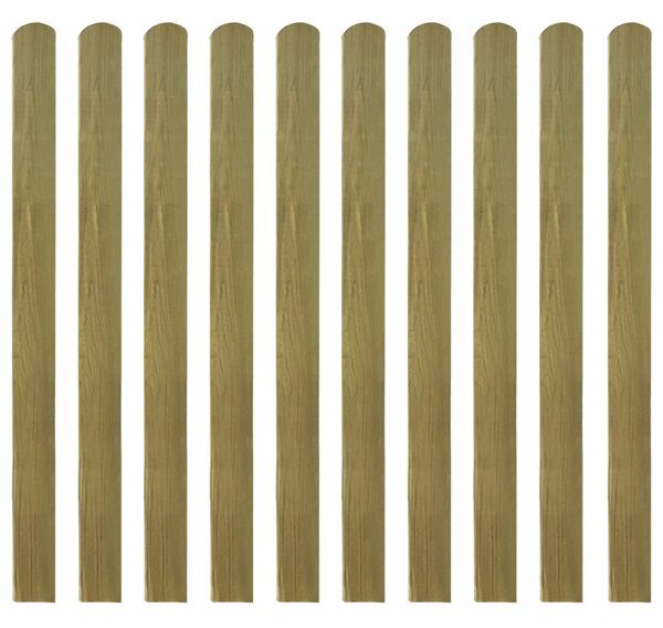 Impregnované plotovky 10 ks dřevo 120 cm