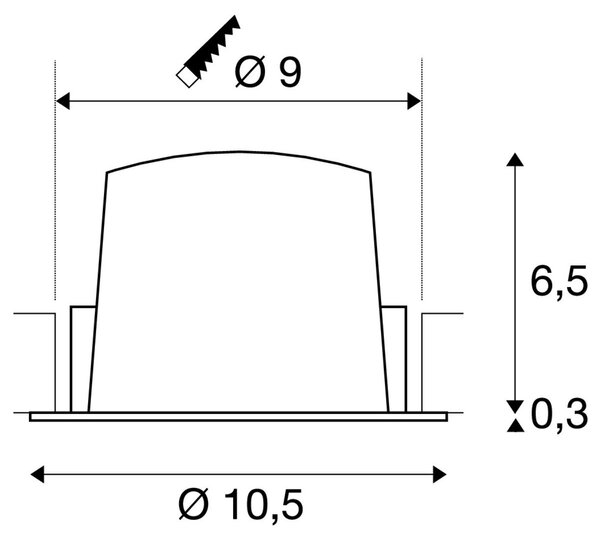 LA 1009641 NUMINOS® M Stropní vestavné svítidlo, 4000 K, 20°, IP20, kulaté, bílé - BIG WHITE (SLV)