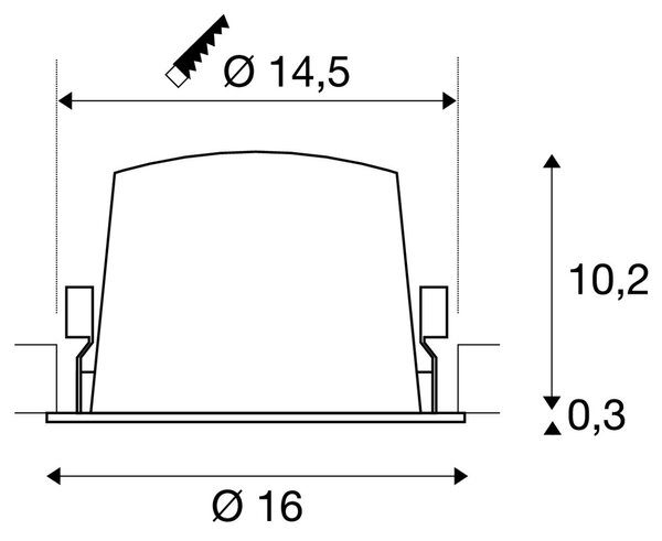 LA 1009928 NUMINOS® XL Stropní vestavné svítidlo, 2700 K, 20°, IP20, kulaté, bílé - BIG WHITE (SLV)