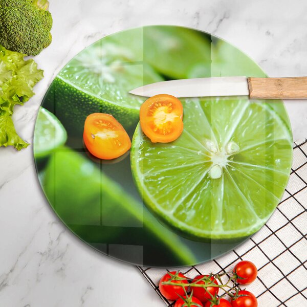 Skleněná deska do kuchyně Limetkový citrus