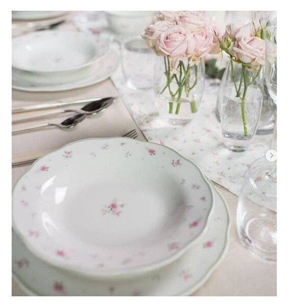 Bílý porcelánový tác Brandani Nonna Rosa