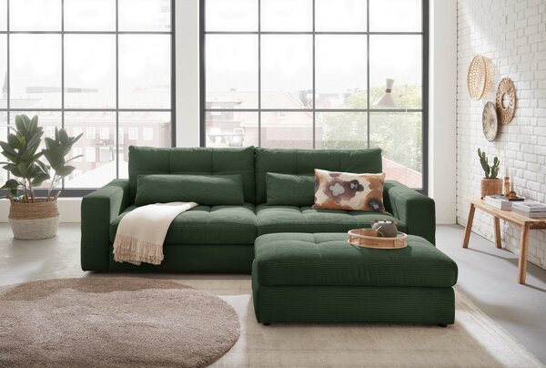 POHOVKA BIG SOFA, textil, tmavě zelená Livetastic - Pohovky, Online Only