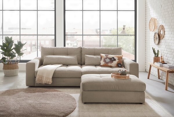 POHOVKA BIG SOFA, textil, pískové barvy Livetastic - Pohovky, Online Only