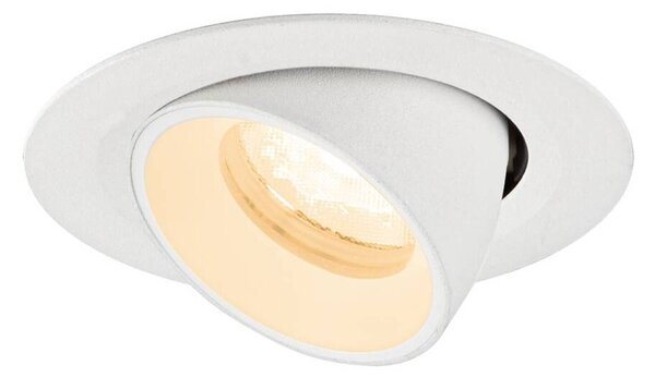 BIG WHITE SLV NUMINOS GIMBLE XS Stropní vestavné svítidlo, 2700 K, 40°, IP20, kulaté, bílé 1010039