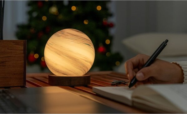 Hnědá/v tmavě přírodní barvě světelná dekorace na USB ø 12 cm Polar Cloud – Gingko
