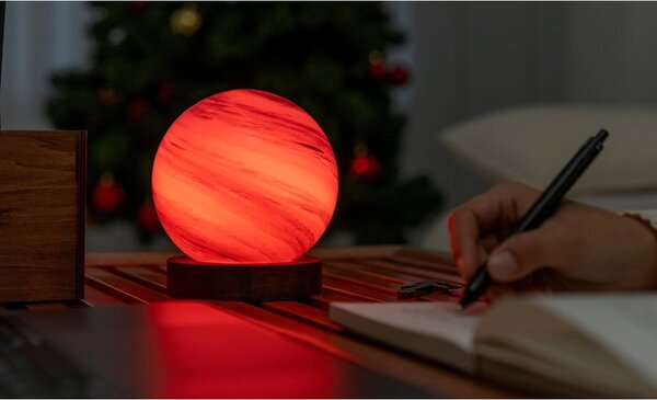 Hnědá/v tmavě přírodní barvě světelná dekorace na USB ø 12 cm Polar Cloud – Gingko