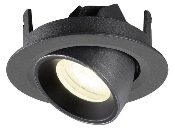 LA 1010068 NUMINOS® GIMBLE XS Stropní vestavné svítidlo, 4000 K, 55°, IP20, kulaté, černá - BIG WHITE (SLV)